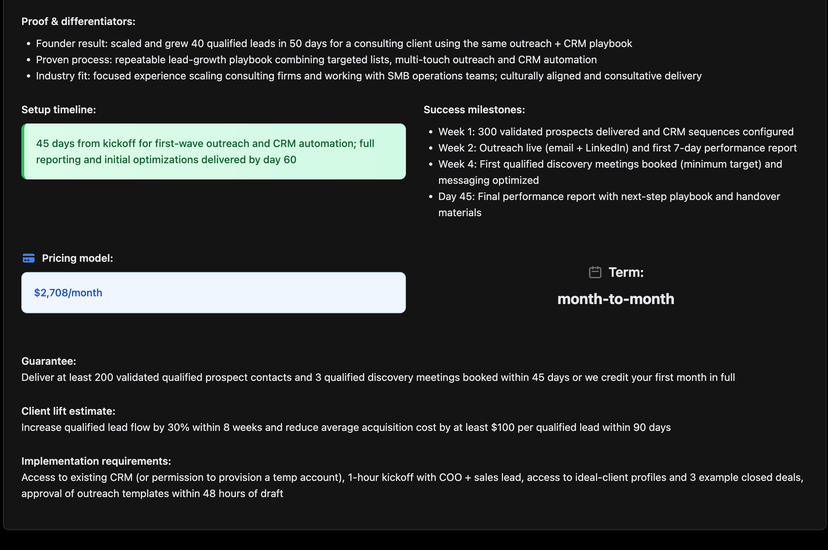 Signature offer builder
